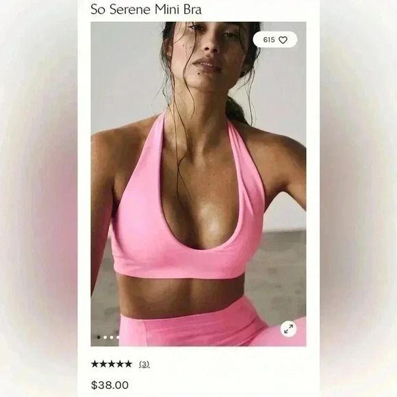 💗”Free People Intimately” NWOT Mauve Pink Halter Mini Tank Bra Size S/M💗 - Picture 7 of 8